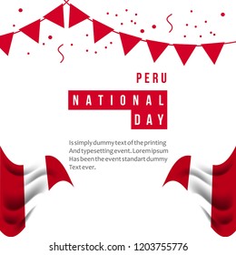 Peru National Day Vector Template Design Illustration