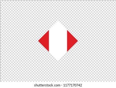 Peru national flag diamond shape state symbol