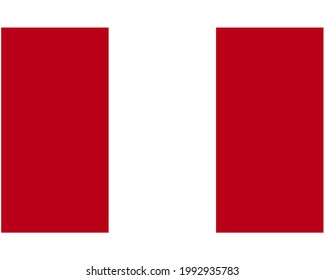 PERU National Flag Isolated Vector Image