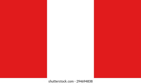 Peru national flag. Vector EPS8