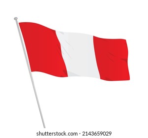 Peru national flag. vector illustration