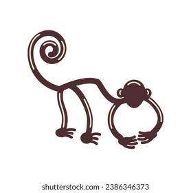 peru nazca creature illustration isolated