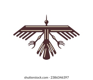 peru nazca figure illustration isolated