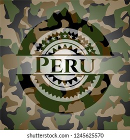 Peru on camouflage pattern