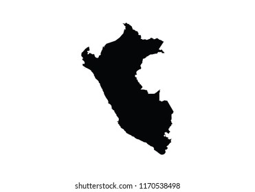 Peru Outline Map Country Shape