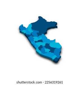 Peru political map of administrative divisions