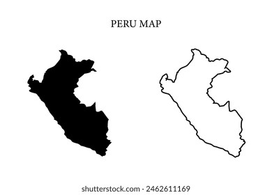 Peru region country map vector