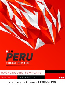 Peru Theme modern vector template illustration, Peruvian flag colors