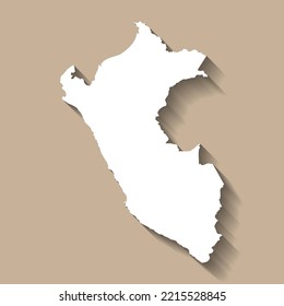 Peru-Vektorlandkarte Silhouette