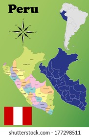Peru vector set. Isolated