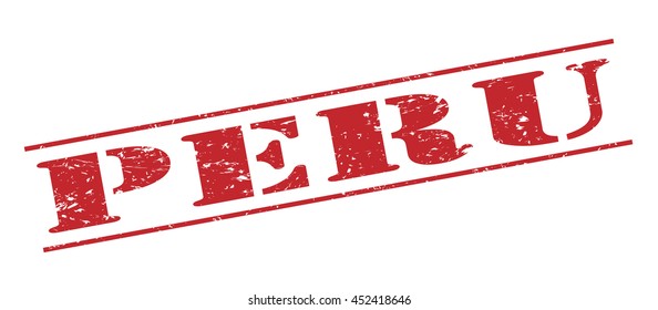 peru vector stamp on white background