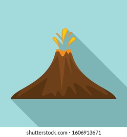 Peru volcano icon. Flat illustration of Peru volcano vector icon for web design