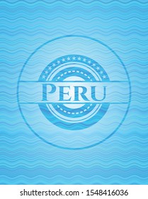 Peru water badge background. Vector Illustration. Detailed.
