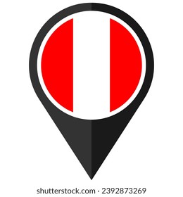 peru in the world flag location point icon pack