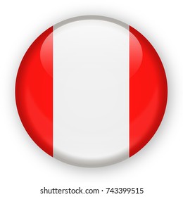 Peru Zealand Flag Vector Round Icon - Illustration