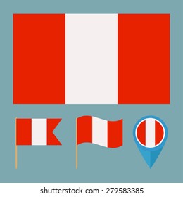 Peru,icons for design with reference to a particular country. flag from the same series