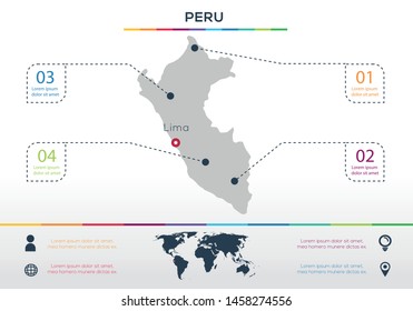 Peru-info graphics elements Vector illustration