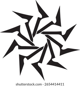 Vector de silueta de símbolo de Perun para el día de Perun