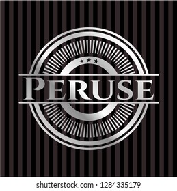 Peruse silvery badge