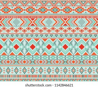 Peruvian american indian pattern tribal ethnic motifs geometric seamless background. Abstract native american tribal motifs clothing fabric ethnic traditional design. Navajo symbols fabric print.