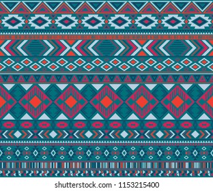 Peruvian american indian pattern tribal ethnic motifs geometric seamless background. Abstract native american tribal motifs textile print ethnic traditional design. Navajo symbols fabric pattern.