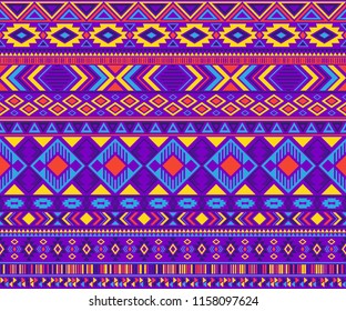 Peruvian american indian pattern tribal ethnic motifs geometric vector background. Rich native american tribal motifs textile print ethnic traditional design. Navajo symbols fabric print.