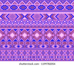 Peruvian american indian pattern tribal ethnic motifs geometric seamless background. Rich native american tribal motifs clothing fabric ethnic traditional design. Navajo symbols fabric pattern.