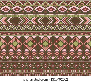 Peruvian american indian pattern tribal ethnic motifs geometric seamless background. Rich native american tribal motifs textile print ethnic traditional design. Navajo symbols textile pattern.