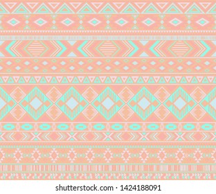 Peruvian american indian pattern tribal ethnic motifs geometric seamless background. Bohemian native american tribal motifs textile print ethnic traditional design. Navajo symbols fabric pattern.