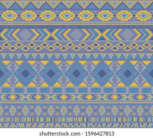 Peruvian american indian pattern tribal ethnic motifs geometric vector background. Unusual native american tribal motifs textile print ethnic traditional design. Peruvian folk fashion.