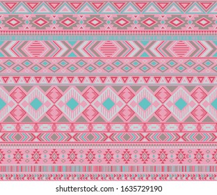 Peruvian american indian pattern tribal ethnic motifs geometric seamless background. Modern native american tribal motifs clothing fabric ethnic traditional design. Navajo symbols clothes print.