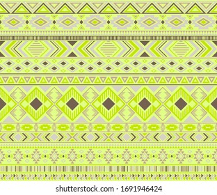 Peruanisch-amerikanische indianische Muster ethnische Motive mit geometrischen nahtlosen Hintergrund. Moderne einheimische amerikanische Stammesmotive bekleiden traditionelles Design. Navajo Symbole Kleidung drucken.