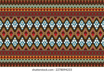 Peruvian american indian pattern tribal ethnic motifs geometric vector background. Modern native american tribal motifs textile print ethnic traditional design. Navajo symbols clothes print.
