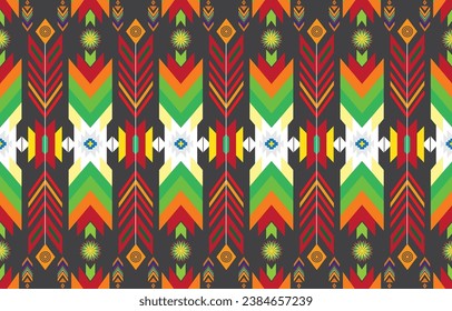Peruvian american indian pattern tribal ethnic motifs geometric vector background. Doodle native american tribal motifs textile print ethnic traditional design. Navajo symbols fabric pattern.