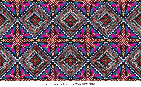 Peruvian american indian pattern tribal ethnic motifs geometric vector background. Modern native american tribal motifs textile print ethnic traditional design. Navajo symbols clothes print.
