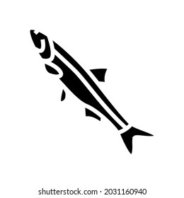 peruvian anchoveta glyph icon vector. peruvian anchoveta sign. isolated contour symbol black illustration