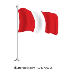 Peruvian Flag Isolated Wave Flag Peru Stock Vector (Royalty Free ...