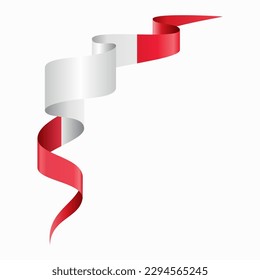 Peruvian flag wavy abstract background. Vector illustration.