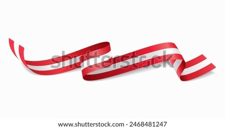 Peruvian flag wavy abstract background. Vector illustration.