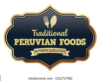 Peruanische Lebensmittel. Vektorbanner.