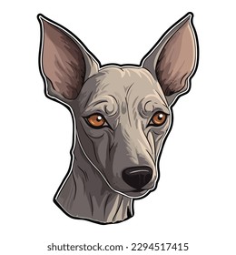 Peruvian Hairless Dog Flat Icon Isolated On White Background