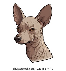 Peruvian Hairless Dog Flat Icon Isolated On White Background