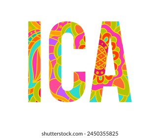 Peruanischer Ica-Name kreatives Design