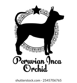 Peruvian Inca Orchid dog silhouette, dog, dog breeds,  vector, silhouette, logo design, animal, illustration, icon, sign, black, pet