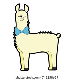 peruvian llama isolated icon