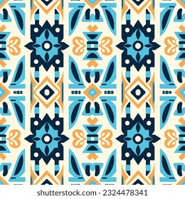 Peruvian pattern ethnic beautiful background art. Folk embroidery textile fashion seamless pattern. Design for background, wallpaper, fabric, clothing, textile, carpet, batik, embroidery.