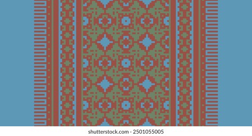 Peruvian pattern Seamless Bandana print silk Motif embroidery, Pixel Ikat embroidery vector Design for Print lace pattern seamless pattern vintage shibori jacquard seamless