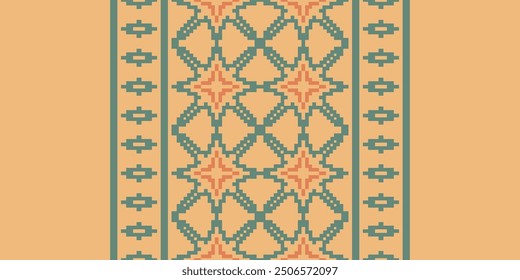 Peruvian pattern Seamless Scandinavian pattern Motif embroidery, Pixel Ikat embroidery vector Design for Print egyptian hieroglyphs tibetan geo pattern