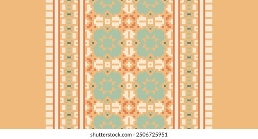 Peruvian pattern Seamless Scandinavian pattern Motif embroidery, Pixel Ikat embroidery vector Design for Print scandinavian pattern saree ethnic nativity gypsy pattern