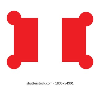 Peruvian puzzle piece flag  background vector graphic. 